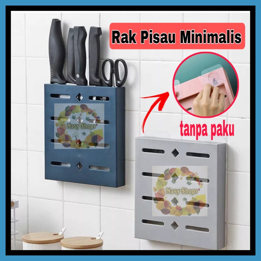 Jual Tempat Pisau Dapur Minimalis Model Tempel Dinding Rak Pisau RP 1