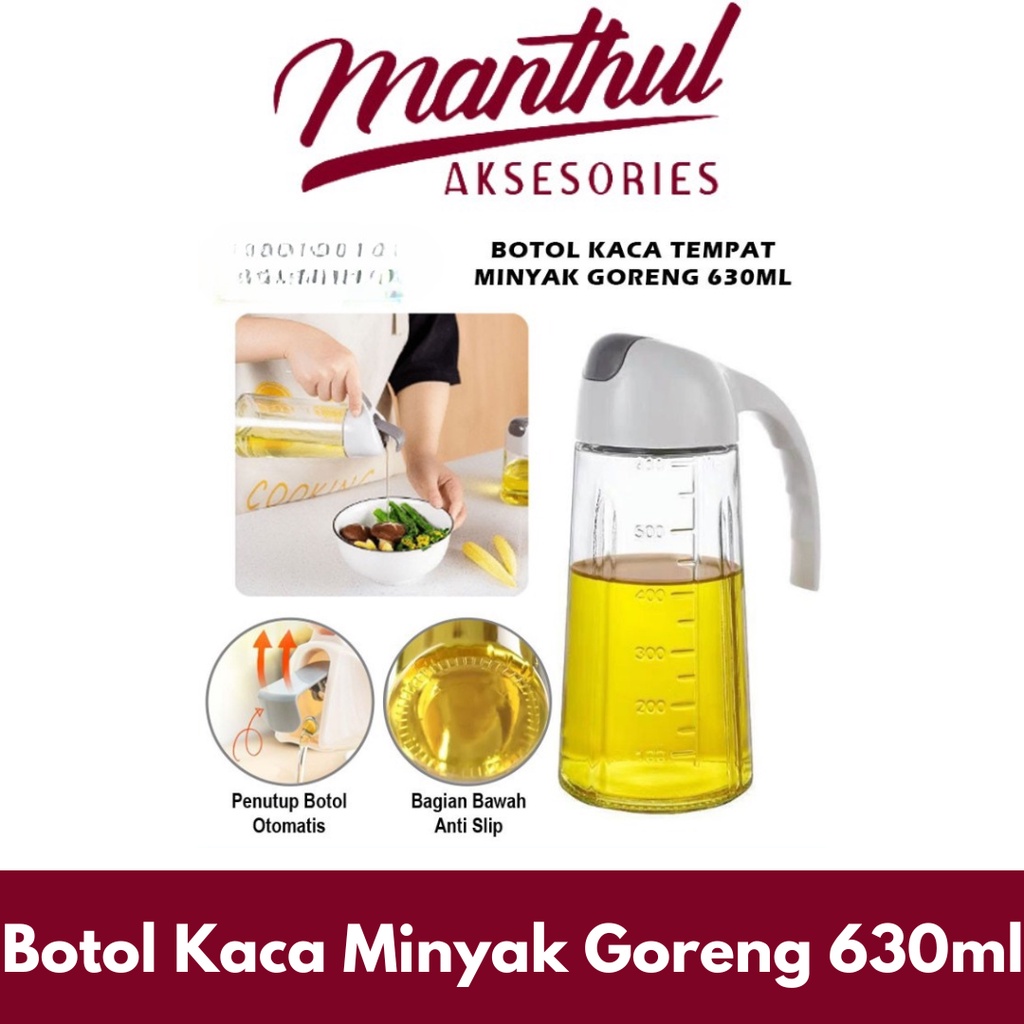 Jual Botol Kaca Minyak Goreng Ml Bottle Tempat Kecap Saus Anti