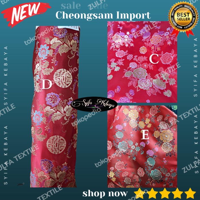 Jual Kain Cheongsam Terbaru Chongsam Imlek Harga Cm Shopee