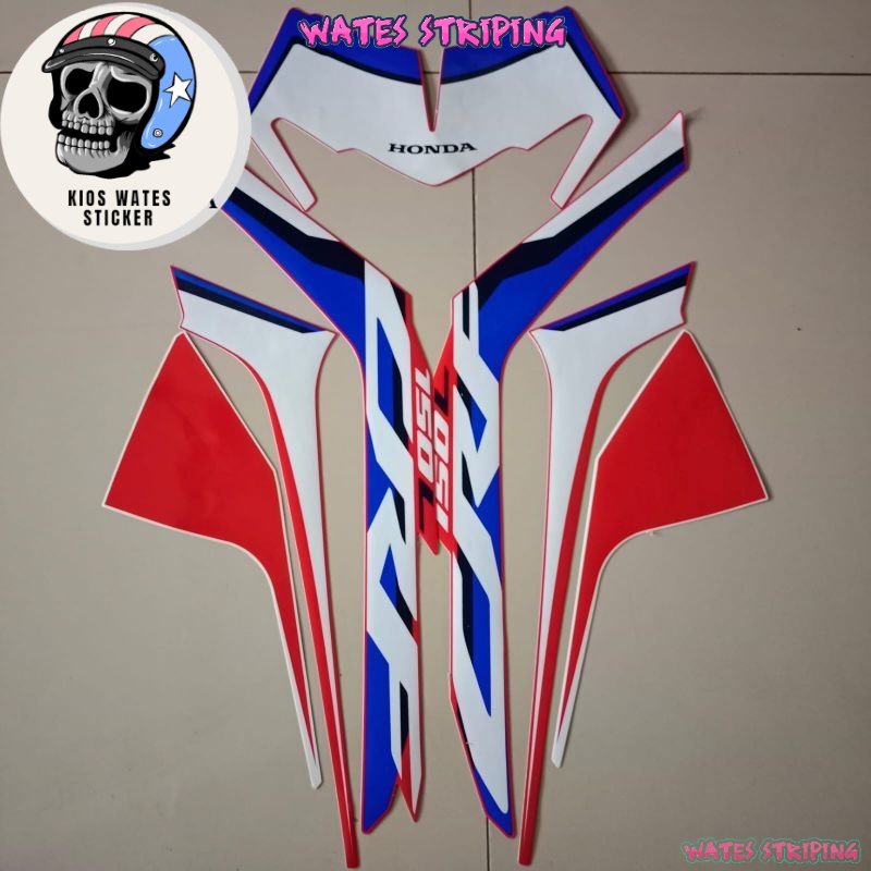 Jual Striping Decal Polet Sticker Honda Crf R Merah List Body