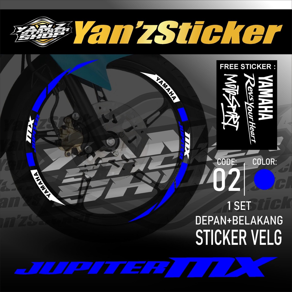 Jual Mahes Striping Stiker Cutting Sticker Velg Yamaha Jupiter Mx