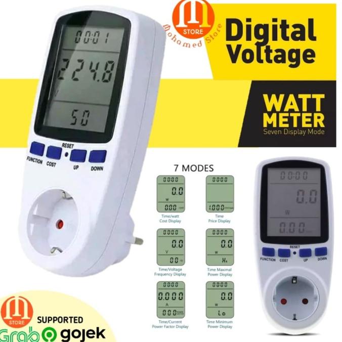 Jual WATT METER AC KWH Voltmeter Pengukur Power Daya Listrik Ukur Biaya