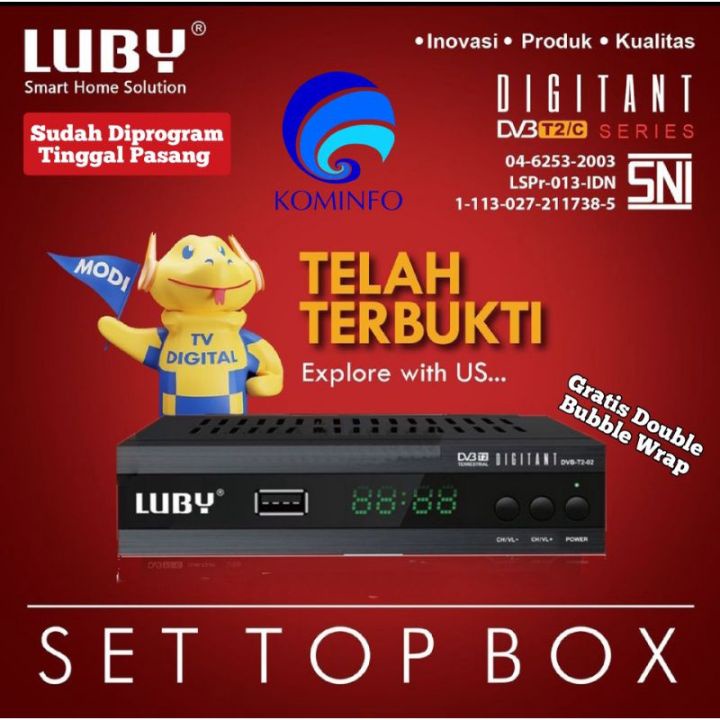 Jual Set Top Box TV Digital Luby DVB T2 01 Set Top Box TV Tabung Set