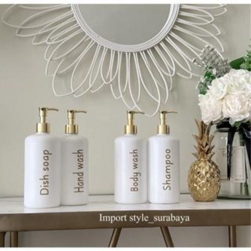 Jual Botol Putih Doff Tebal Ml Gold Natural Luxury Aesthetic