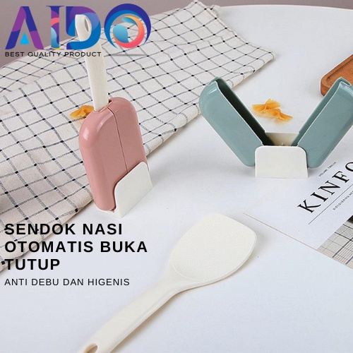 Jual Tempat Sendok Nasi Tempat Centong Nasi Penutup Otomatis Anti