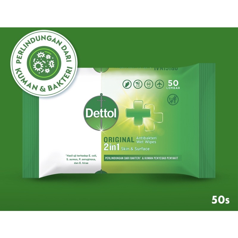 Jual Dettol Wipes Tissue Basah 50 Sheets Shopee Indonesia