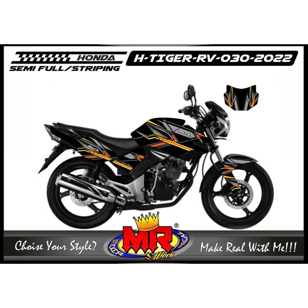 Jual Stiker Motor Honda Tiger Revo Body Striping Custom Desain Termurah