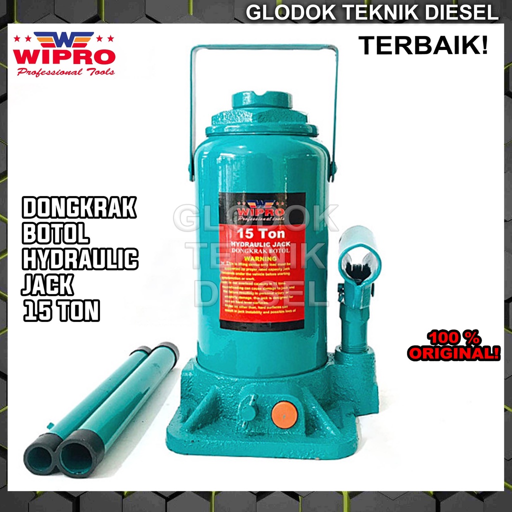 Jual WIPRO Dongkrak Botol Hidrolik 15 Ton Hydraulic Bottle Jack 15000