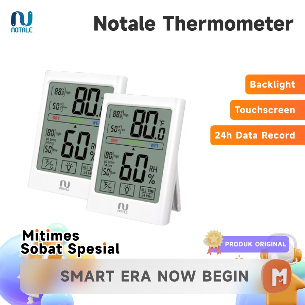 Jual Notale Hygrometer Thermometer Humidity Meter Alat Ukur Kelembapan