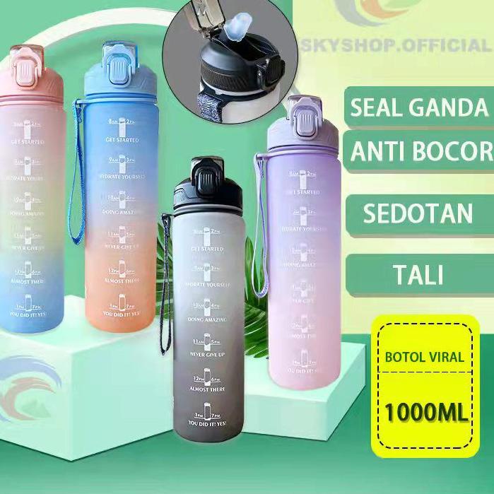 Jual Trend Ter Botol Minum Pelangi 2 Liter 2L Botol Motivasi Warna