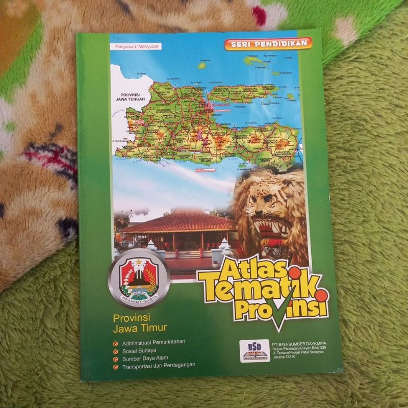 Jual ORIGINAL BUKU PETA ATLAS TEMATIK PROVINSI JAWA TIMUR SULAWESI