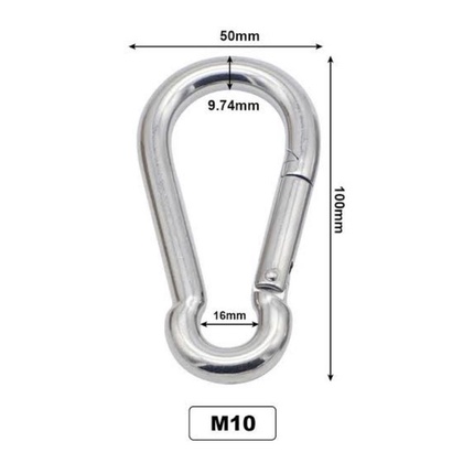 Jual Karabiner Baja Besi Cm Cm Cm Carabiner Steel Snap Hook Spring