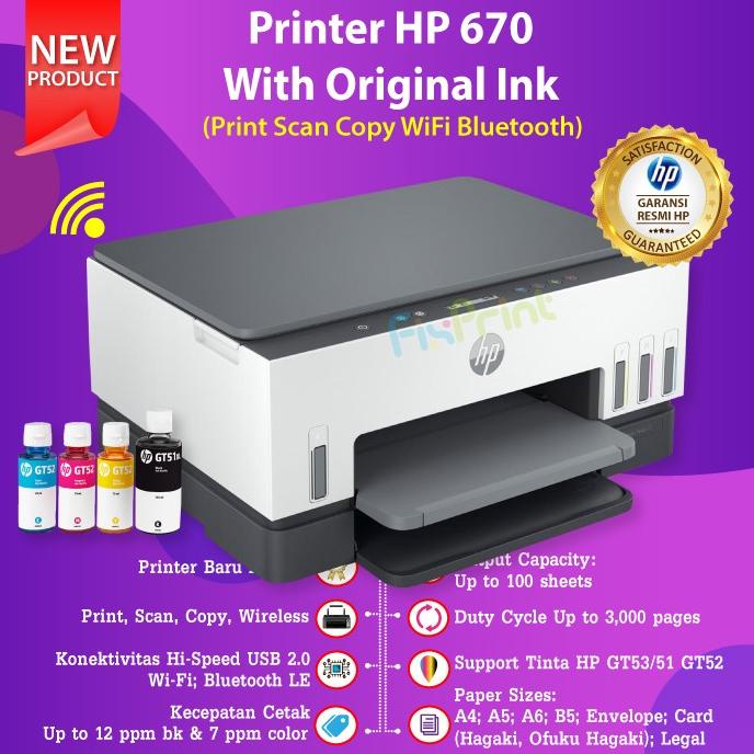 Jual Printer Hp Smart Tank All In One Print Scan Copy Wifi