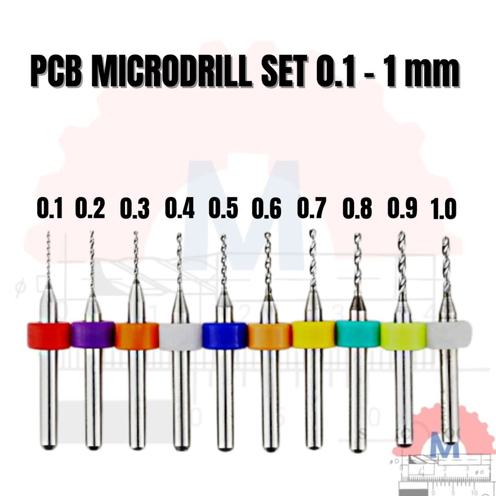 Jual Mata Bor PCB Micro Set 10Pcs Micro Drill 0 1 1mm Shopee Indonesia