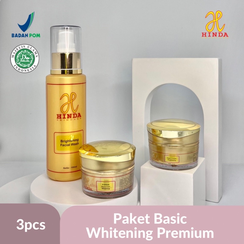 Jual PAKET BASIC WHITENING PREMIUM TAHAP 3 BY HINDA SKINCARE Shopee