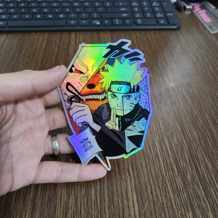 Jual Sticker Hologram Anime Besar Psh Naruto Naruto Kurama