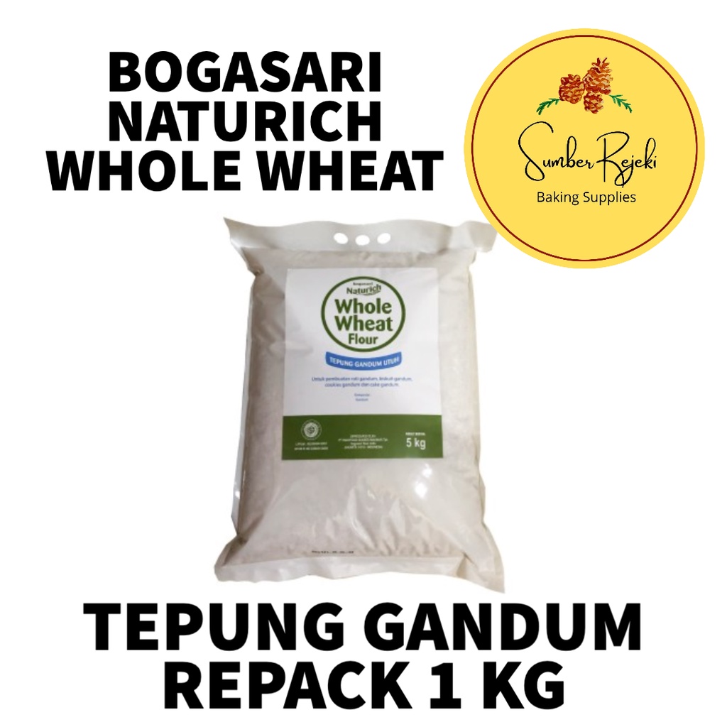 Jual Bogasari Naturich Whole Wheat Flour Tepung Gandum 1 Kg 1kg