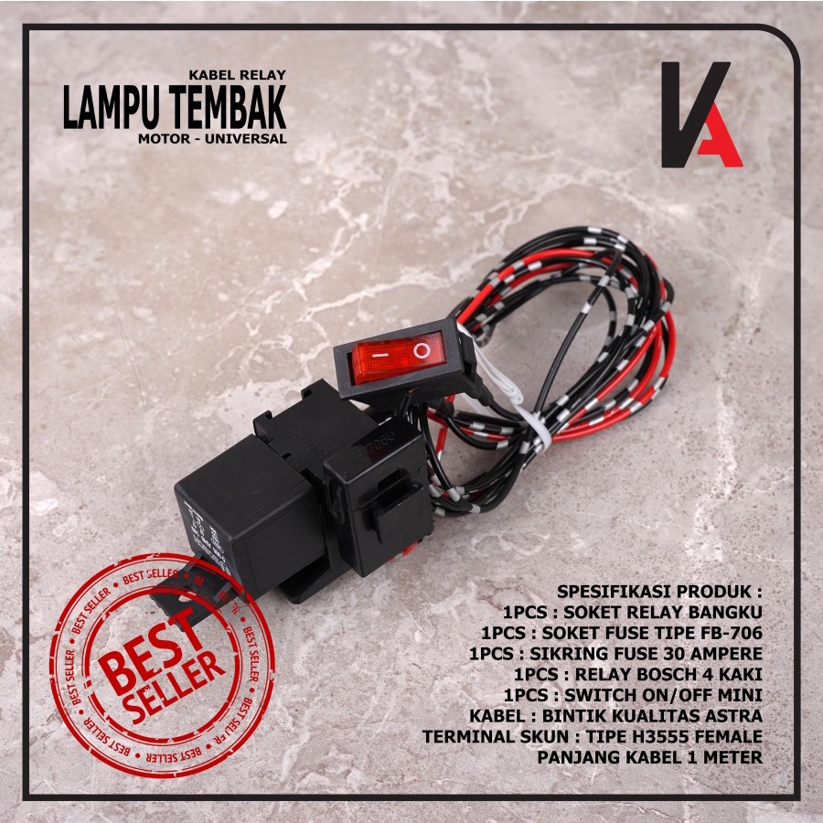 Jual Kabel Relay Set Lampu Foglamp Lampu Tembak Motor Dengan Relay