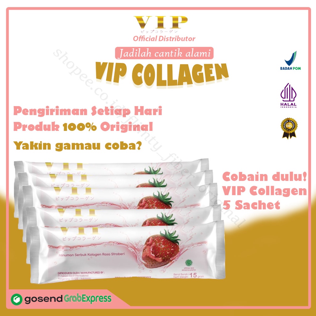 Jual Vip Collagen Premium Sachet Minuman Kolagen Pemutih Badan