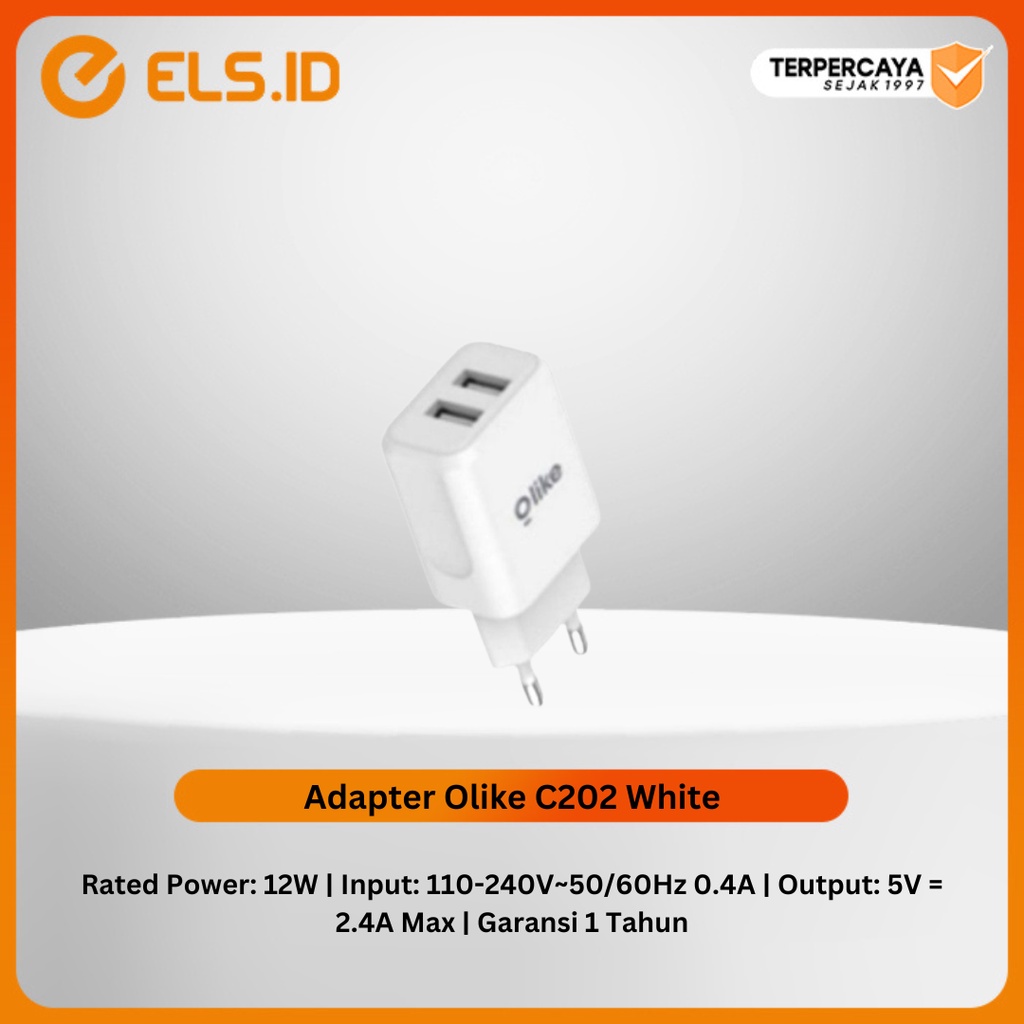 Jual Adapter Olike C202 White Shopee Indonesia