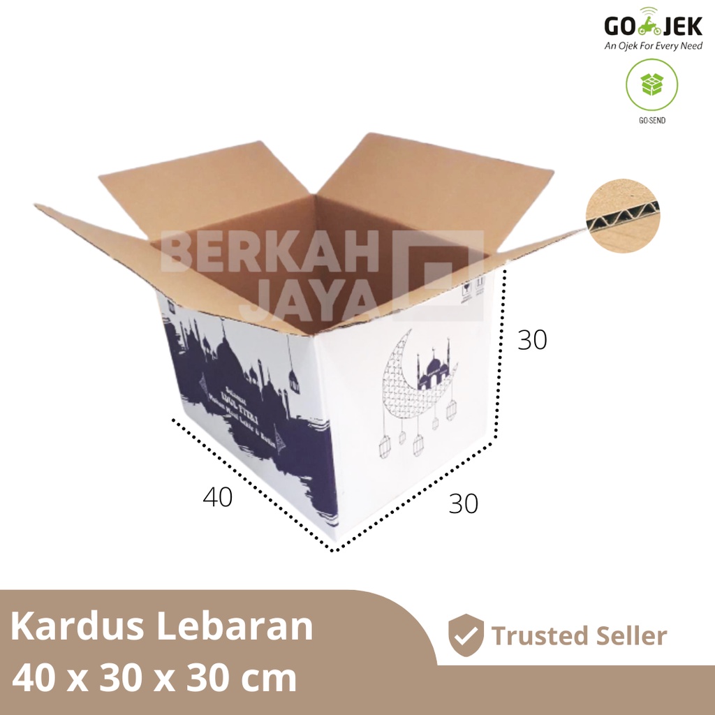 Jual Kardus Lebaran Putih Box Parcel Idul Fitri Sembako X X