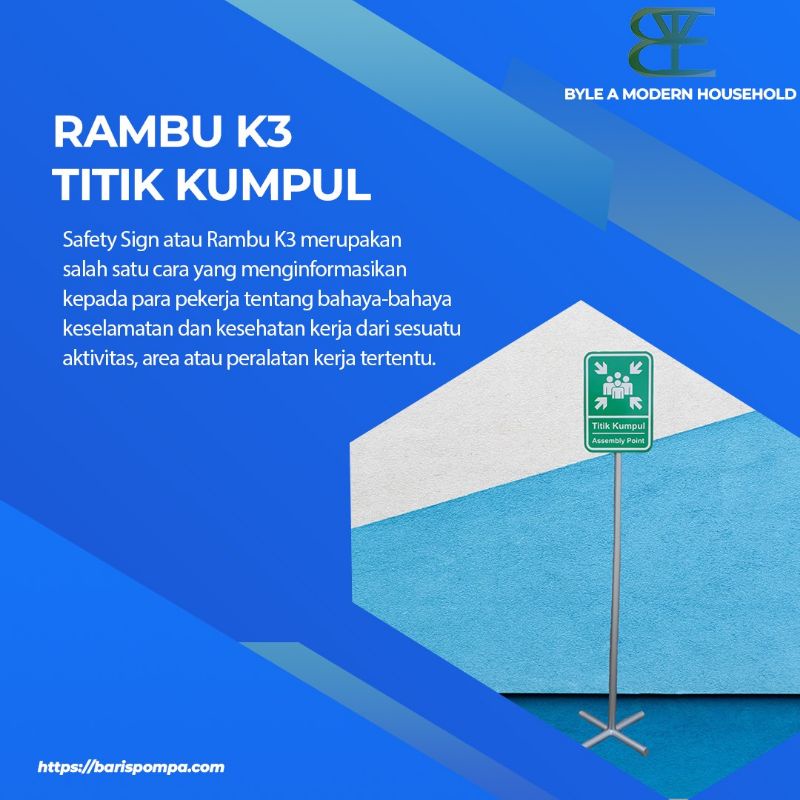 Jual Rambu K Titik Kumpul Assembly Point Pakai Tiang Shopee Indonesia