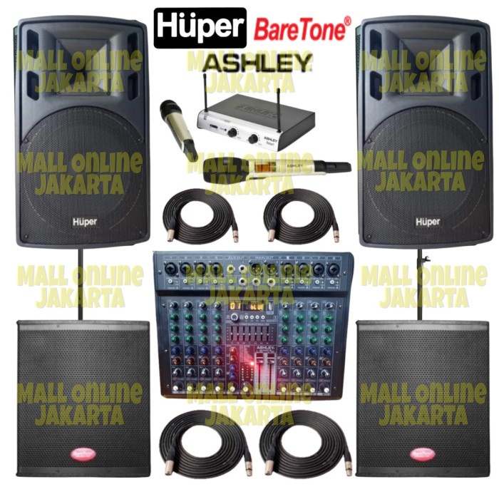 Jual Paket Speaker Aktif Huper 15 Inch Ha400 Subwoofer Aktiv Sw15