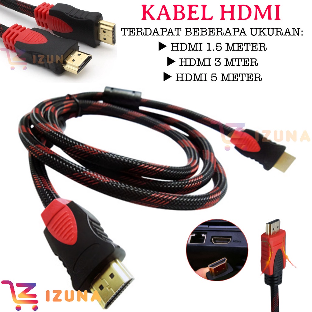 Jual Izuna Kabel Hdmi Meter Meter Meter Serat Jaring