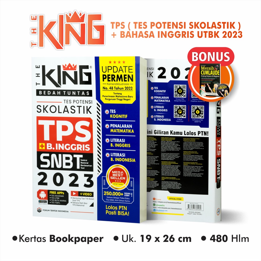 Jual Buku SNBT The King 2023 Bedah Tuntas Skolastik TPS Bahasa