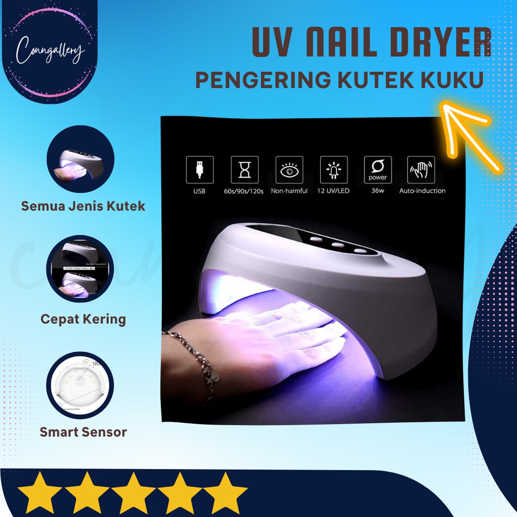 Jual Alat Pengering Kutek Kuku Smart Portable UV LED Nail Dryer 36W