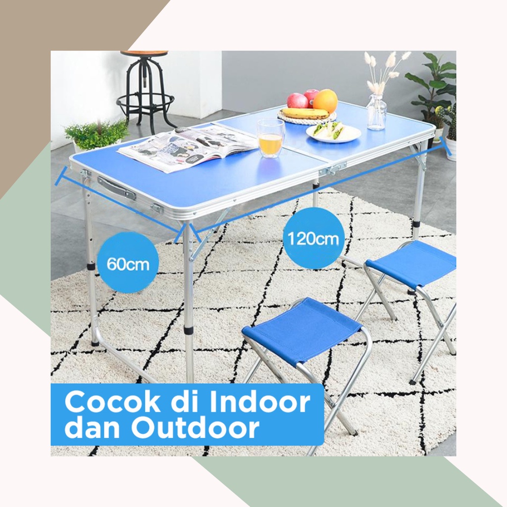 Jual Goto Flipper Table Meja Makan Lipat Portable Set Koper Camping