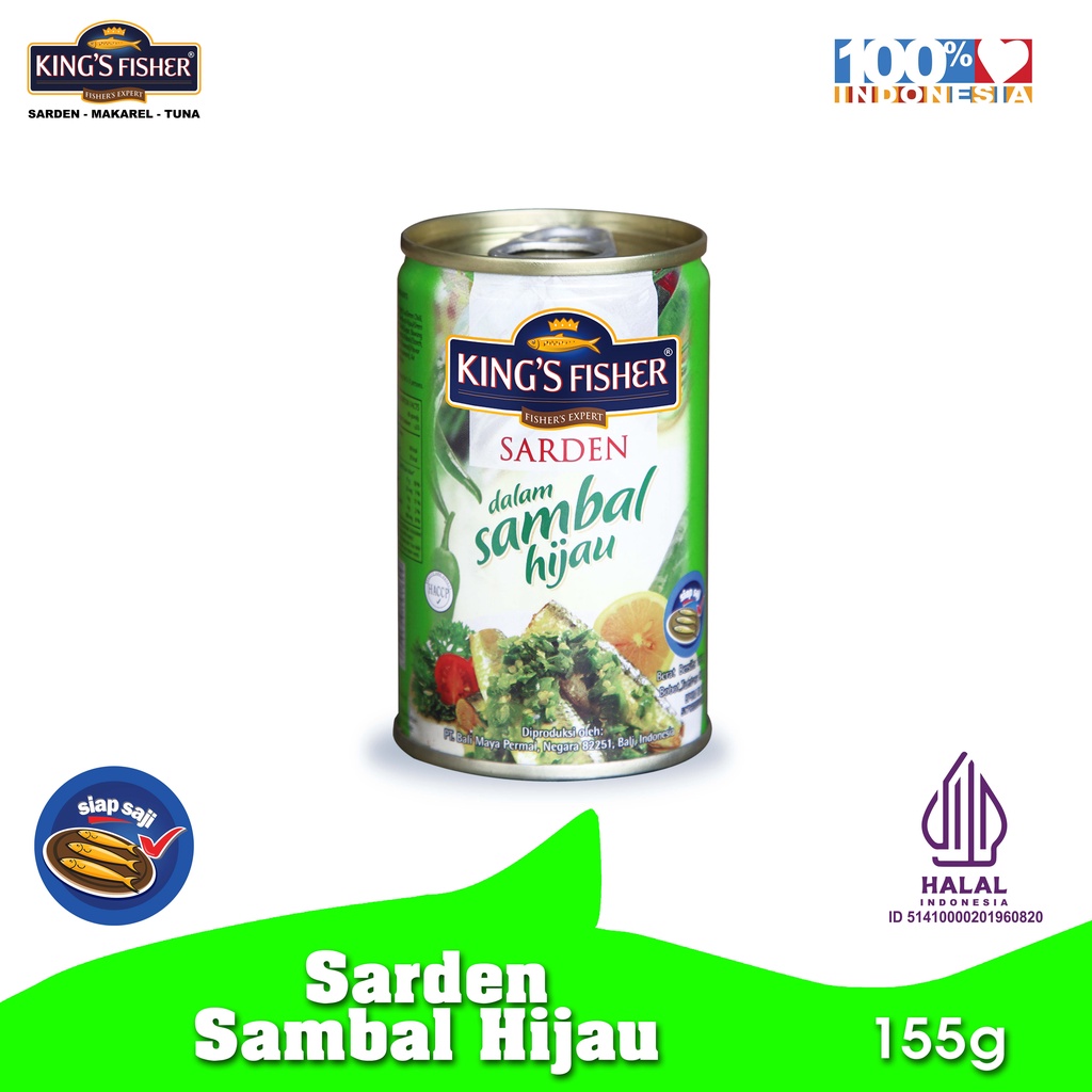 Jual King S Fisher Sarden Mini Sambal Hijau Makanan Kaleng 155 Gr