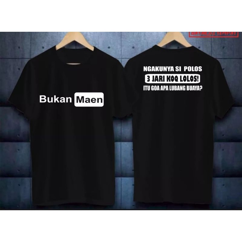 Jual Kaos Viral Bukan Maen Katanya Sih Polos Kok Tiga Jari Lolos Itu