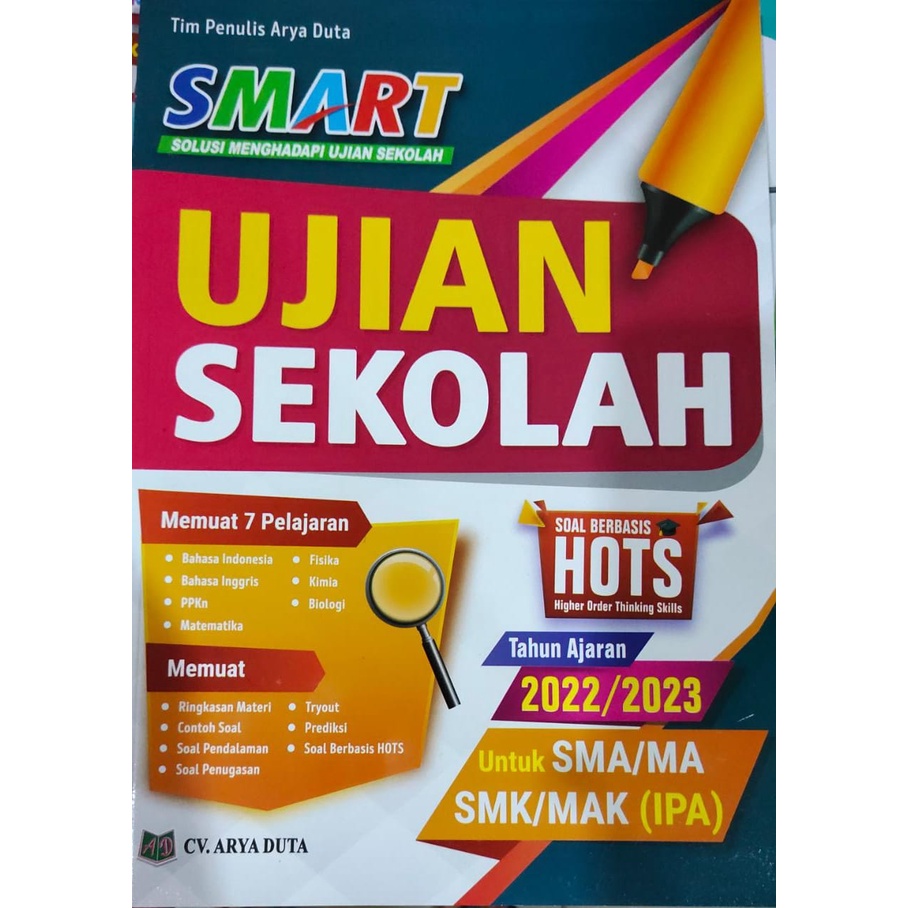 Jual BUKU SMART UJIAN SEKOLAH US SMA MA SMK MAK IPA 2022 2023