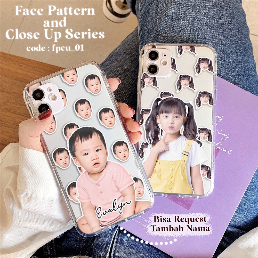 Jual CUSTOM CASE FACE PATTERN CLOSE UP SERIES KODE FPCU CASING MOTIF