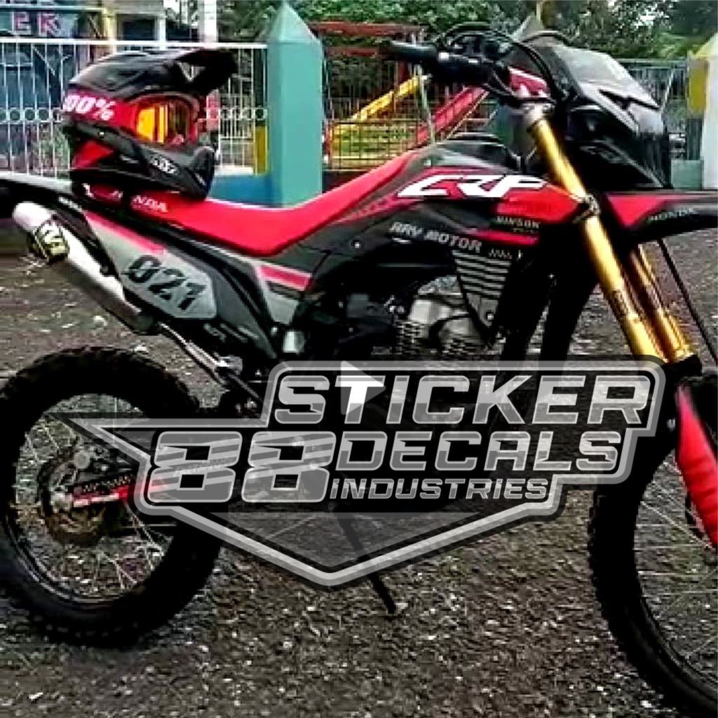 Jual Decal Crf Hitam Decal Crf L Full Body Simple Minimalis Keren