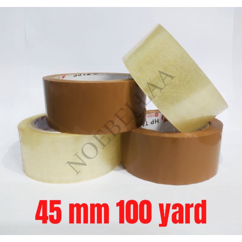 Jual Solasi Isolasi Lakban Bening Coklat 2 Inch 45 Mm 100 Yard