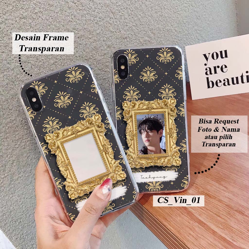 Jual CUSTOM CASE DESAIN CUTE ELEGANT AESTHETIC TRANSPARAN VINTAGE