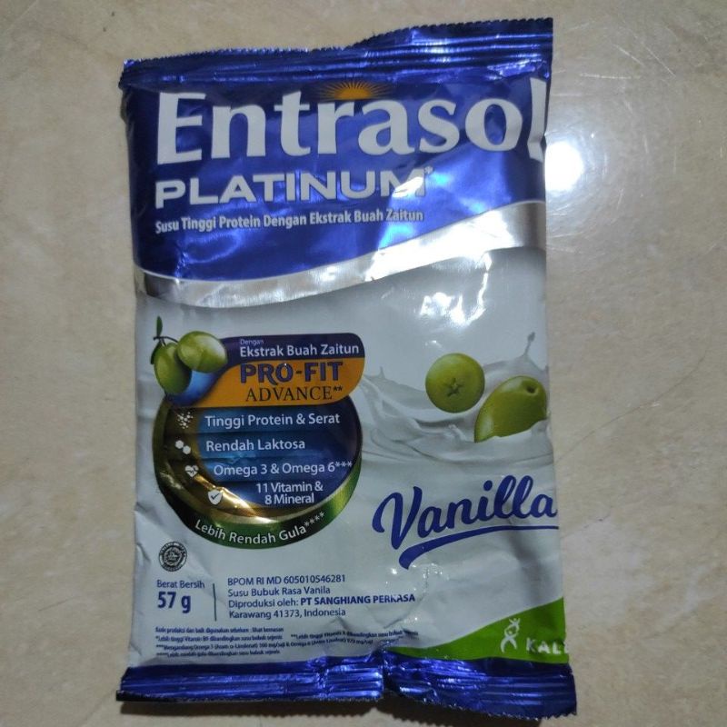 Jual Entrasol Platinum Vanila Sachet Gr Exp Maret Shopee Indonesia