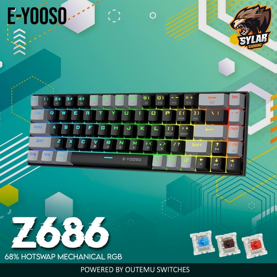 Jual E Yooso Z Mini Rgb Hotswap Mechanical Gaming Keyboard