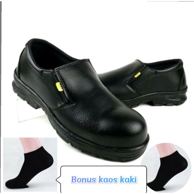 Jual Sepatu Safety Pria Ujung Besi Sepatu Safety Slip On Pria Shopee