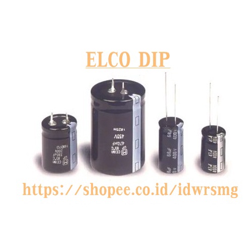 Jual Kapasitor Elco 100uf 400V 400 V Elco Capacitor 100 UF 400Vc