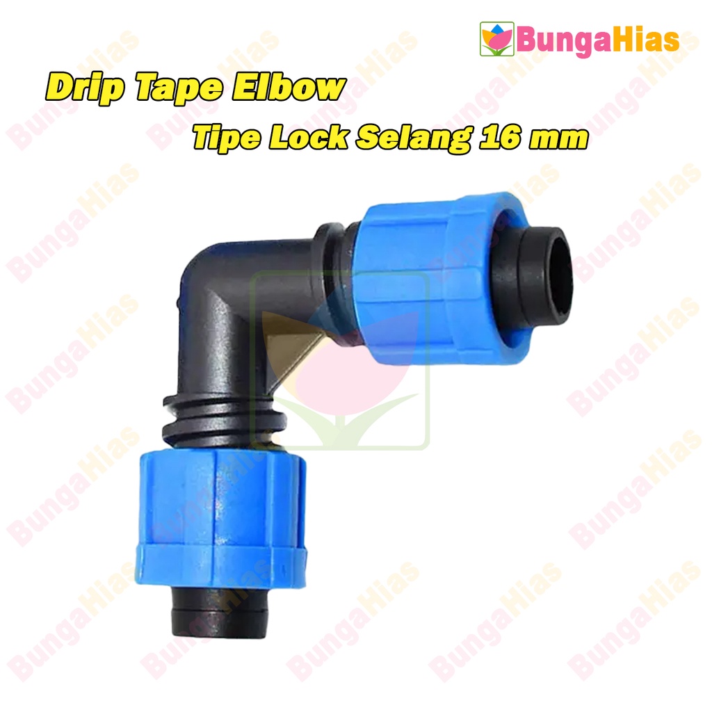 Jual Drip Tape Elbow Tipe Lock Mm Selang Konektor Driptape Irigasi