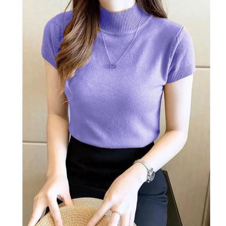 Jual LINGERIE MASTER T 68 Sleeve Knit Top Import Turtle Neck