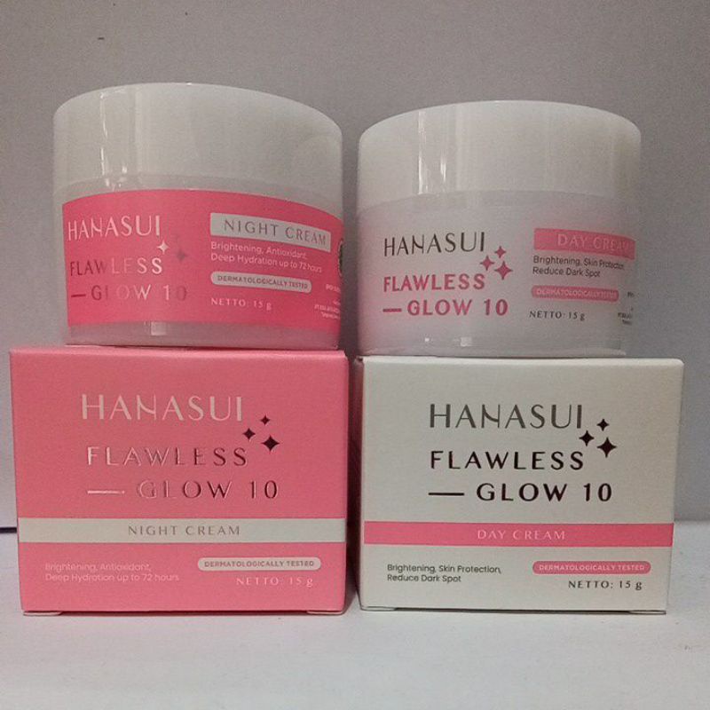 Jual Hanasui Flawless Glow 10 Cream 15g Shopee Indonesia