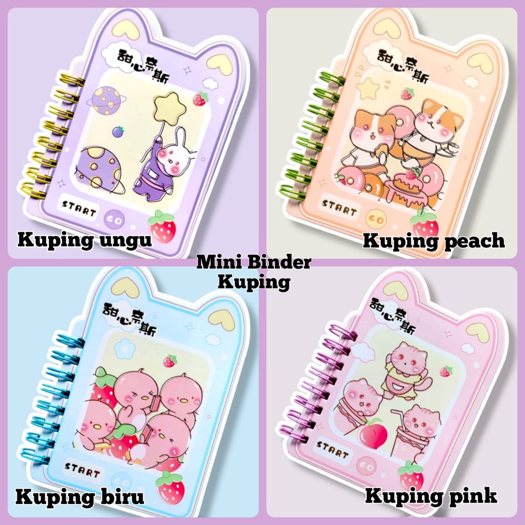 Jual Mini Binder Book Notebook Binder Notebook Lucu Cartoon Diary