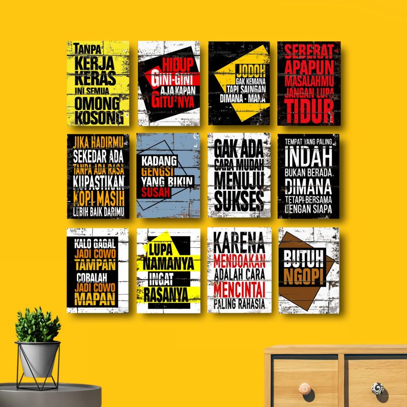 Jual Hiasan Dinding Quotes Motivasi Pajangan Rumah Poster Dinding