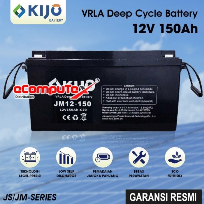 Jual Baterai Ups Vrla V Ah Kijo Battery Aki Kering Volt