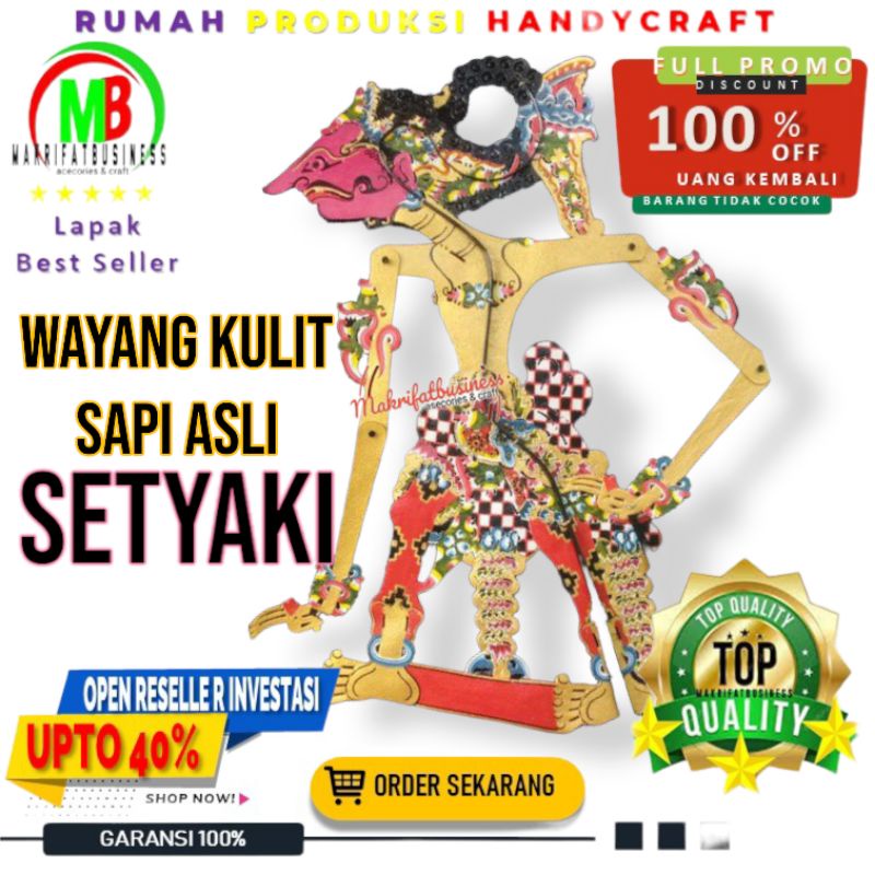 Jual Wayang Kulit Asli Setyaki Halus Standar Dalang Shopee Indonesia