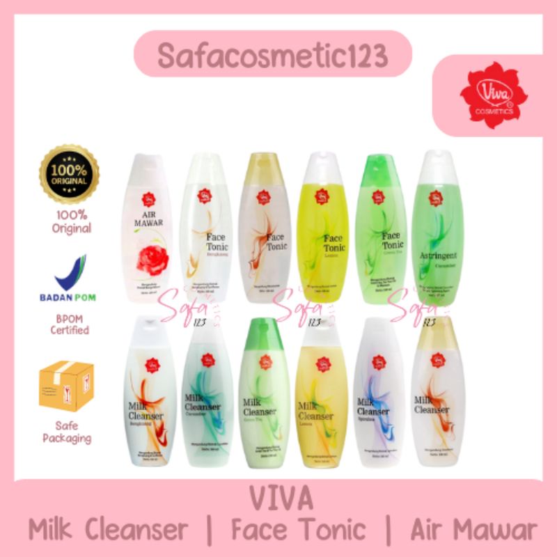 Jual Viva Face Tonic Milk Cleanser Air Mawar Shopee Indonesia